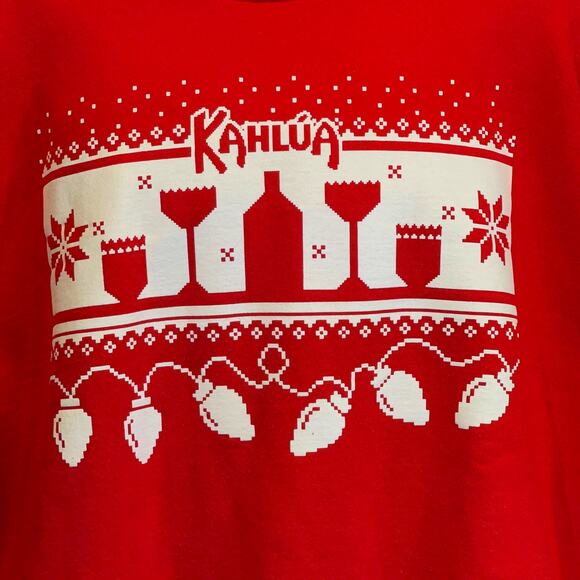 Gildan KAHLÚA Coffee Liquor Ugly Christmas Sweatshirt Size Large - Picture 2 of 4